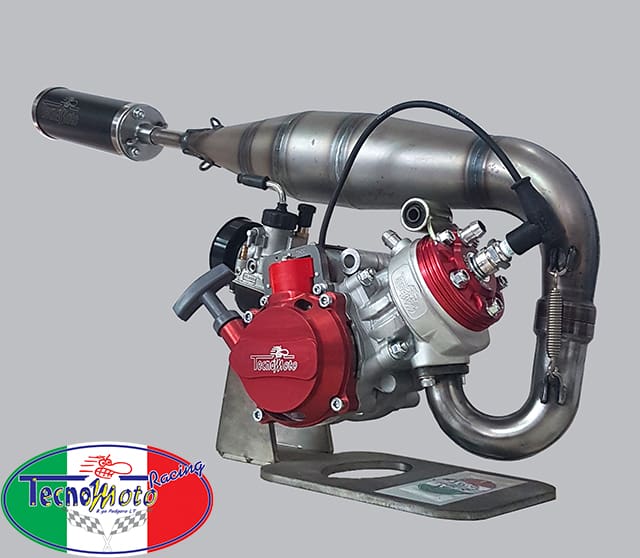 Motore testa piatta cc.50 H2O TCM + marmitta, silenziatore e carburatore –  Tecno Mini Moto